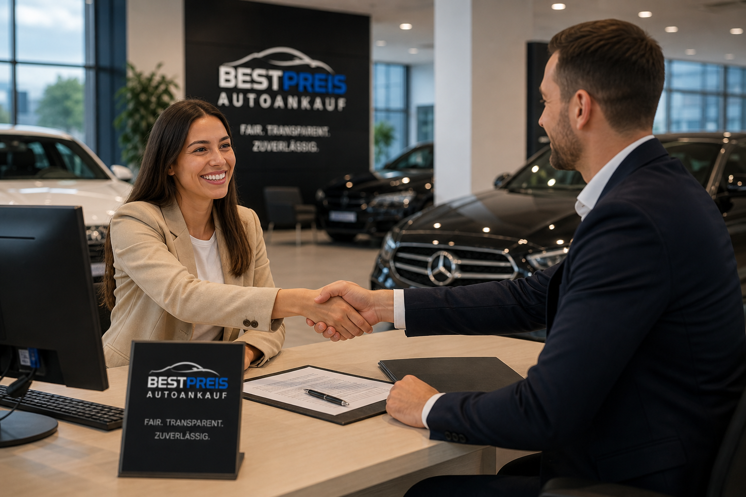 Übergabe eines Gebrauchtwagens an Bestpreis Autoankauf